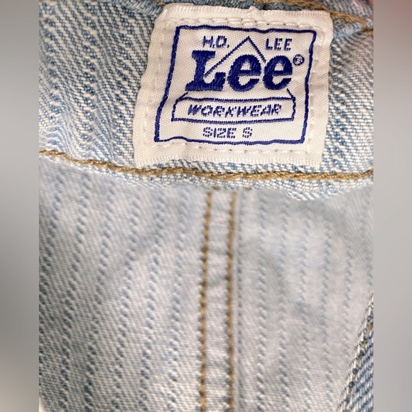 NWT Free People x Lee Factory Flare Overalls Vibrant Blue Denim Small Festival - Picture 9 of 15